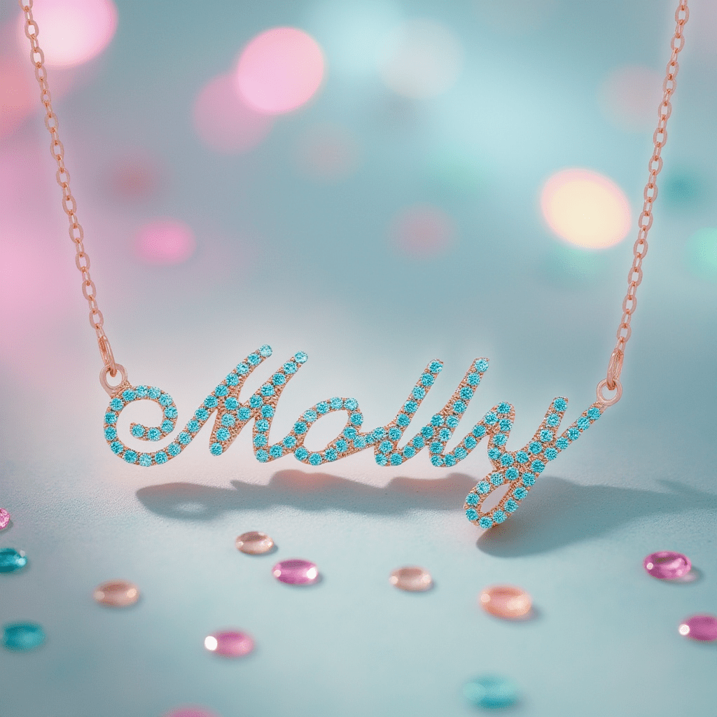 Sparkling Birthstone Name Necklace - United Bracelets