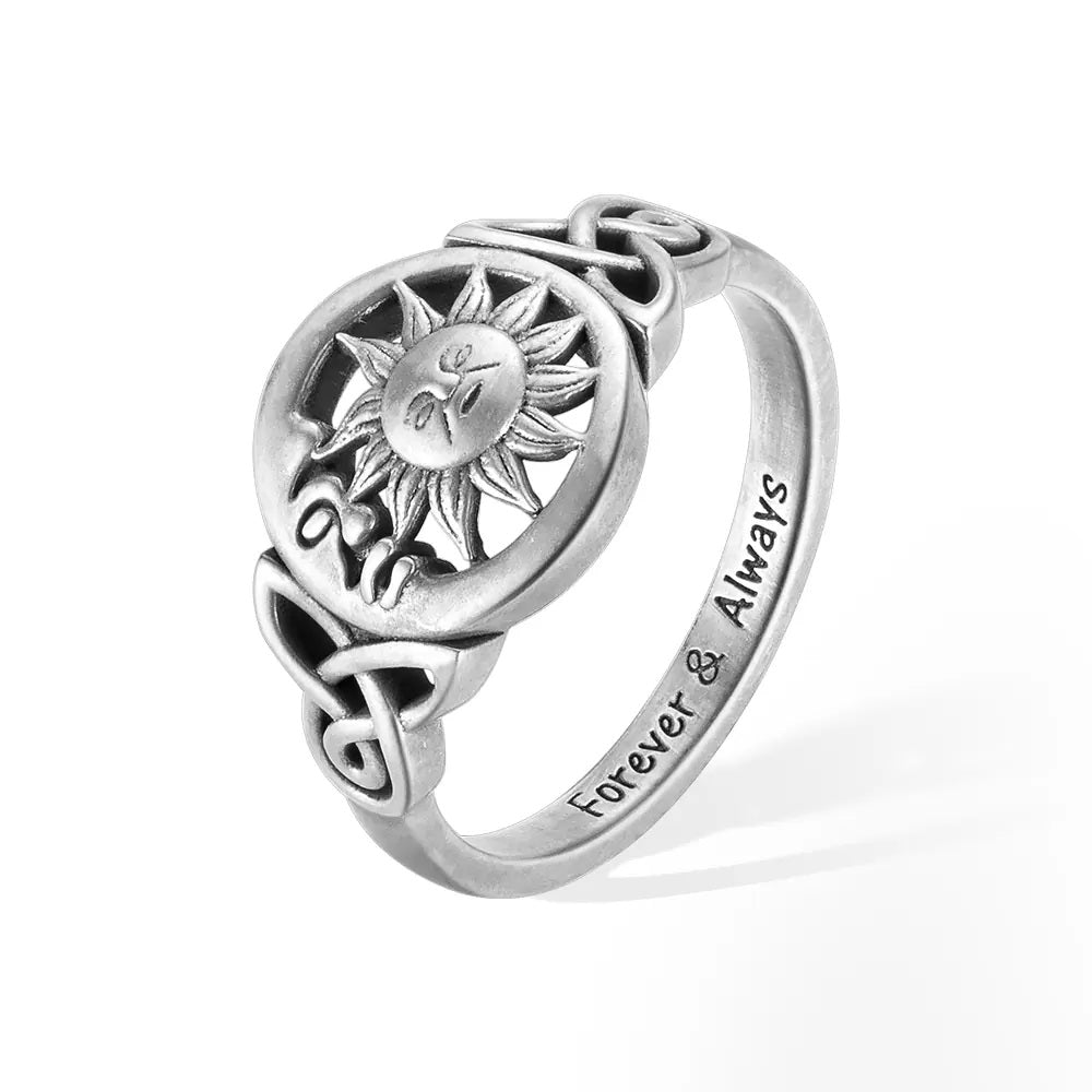 Sun & Moon Triquetra Ring - United Bracelets