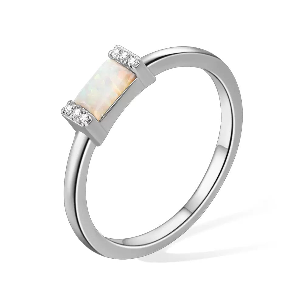 Baguette Opal Ring - United Bracelets