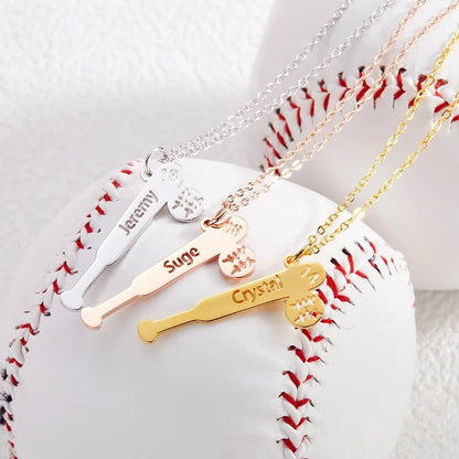 Baseball Bat Name Necklace - United Bracelets