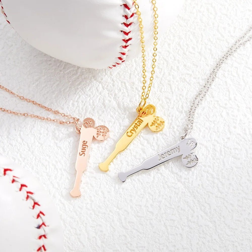 Baseball Bat Name Necklace - United Bracelets