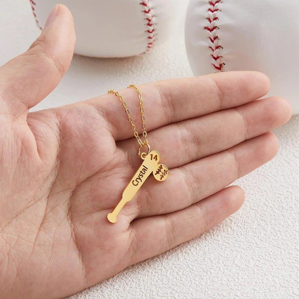 Baseball Bat Name Necklace - United Bracelets