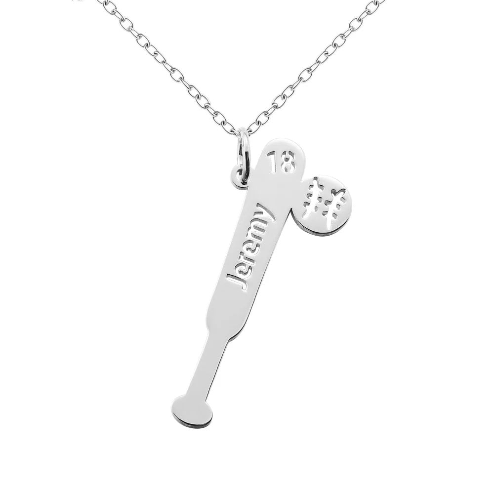 Baseball Bat Name Necklace - United Bracelets