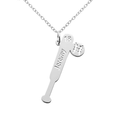 Baseball Bat Name Necklace - United Bracelets