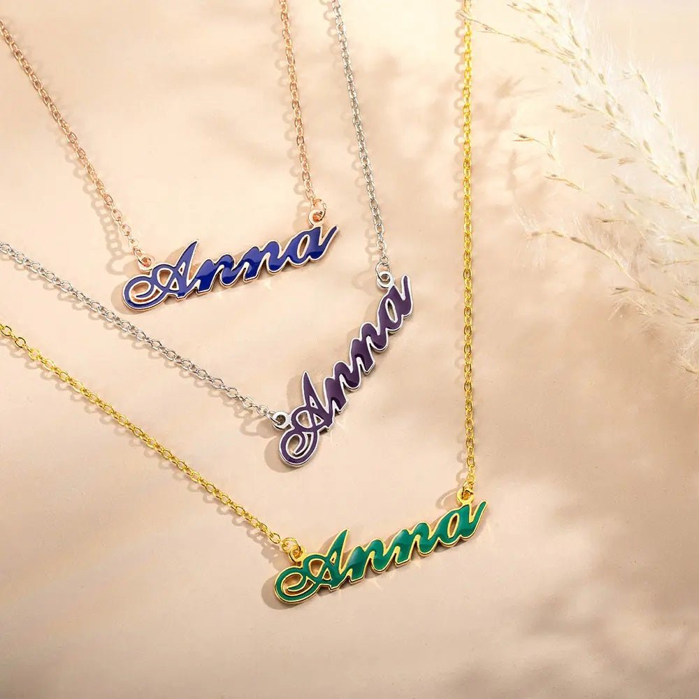 Birth Colour Name Necklace - United Bracelets