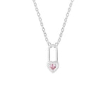 Birthstone Heart Lock Necklace - United Bracelets