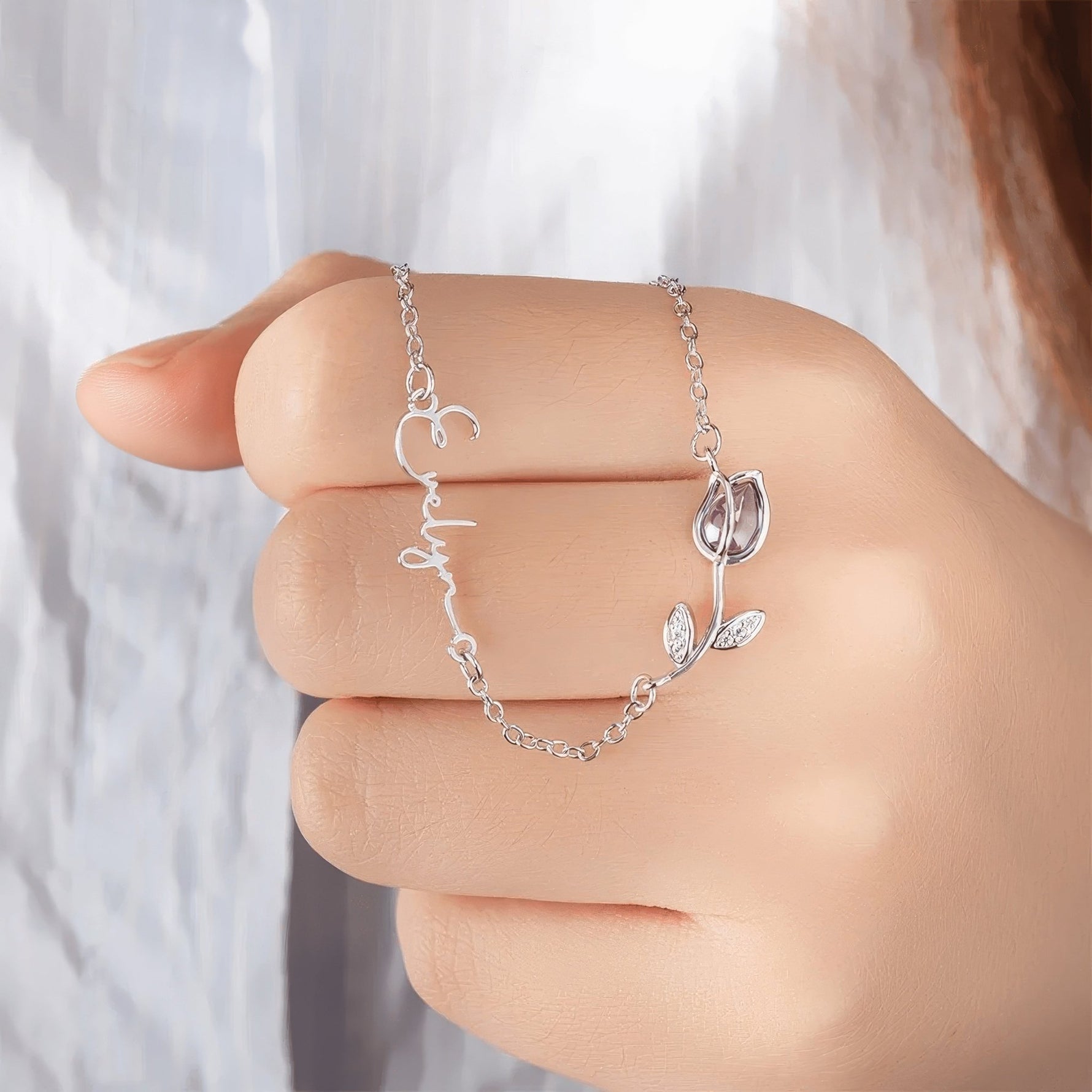 Birthstone Tulip Necklace - United Bracelets