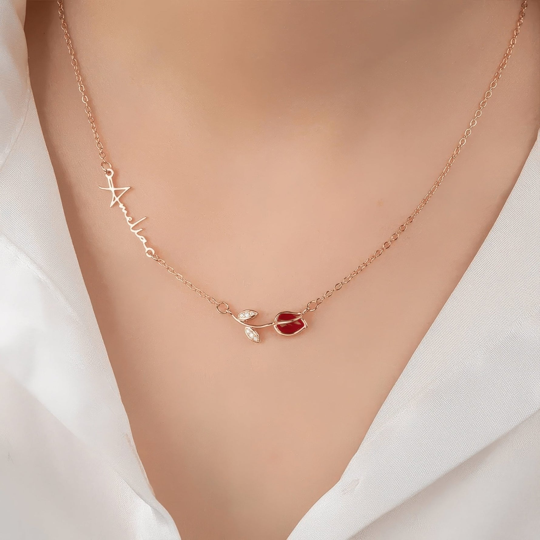 Birthstone Tulip Necklace - United Bracelets
