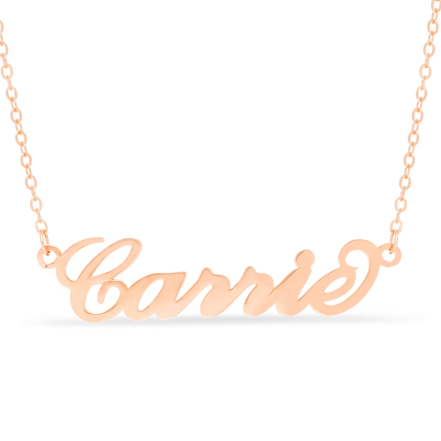 Carrie Style Name Necklace Cable Chain - United Bracelets