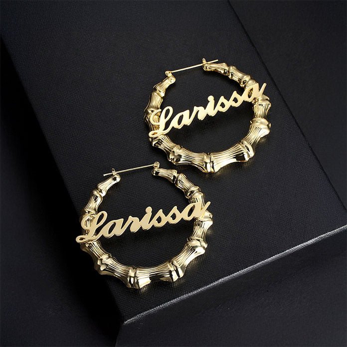 Chunky Bamboo Creole Hoop Earrings - United Bracelets