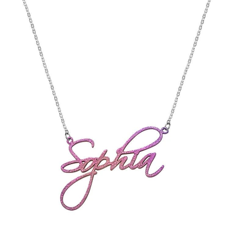 Coloured Name Necklace - United Bracelets