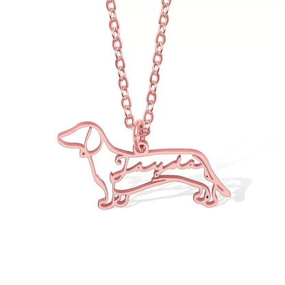 Custom Dog Silhouette Necklace - United Bracelets