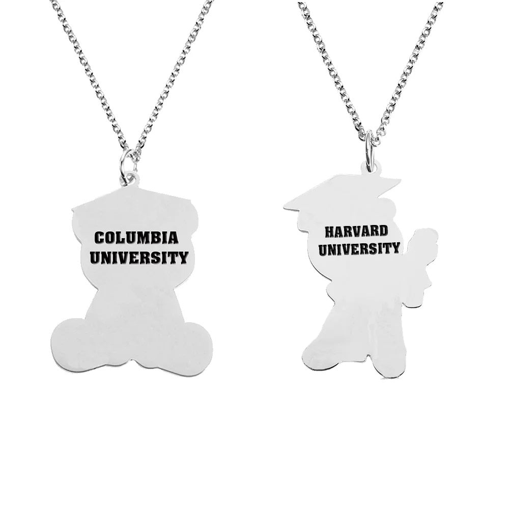 Custom Graduation Bear Necklace - United Bracelets