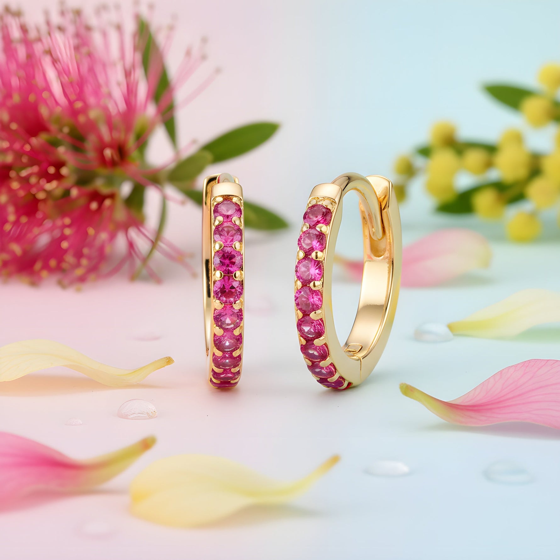 Dainty Pave Birthstone Huggies - United Bracelets