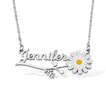 Daisy Name Necklace - United Bracelets