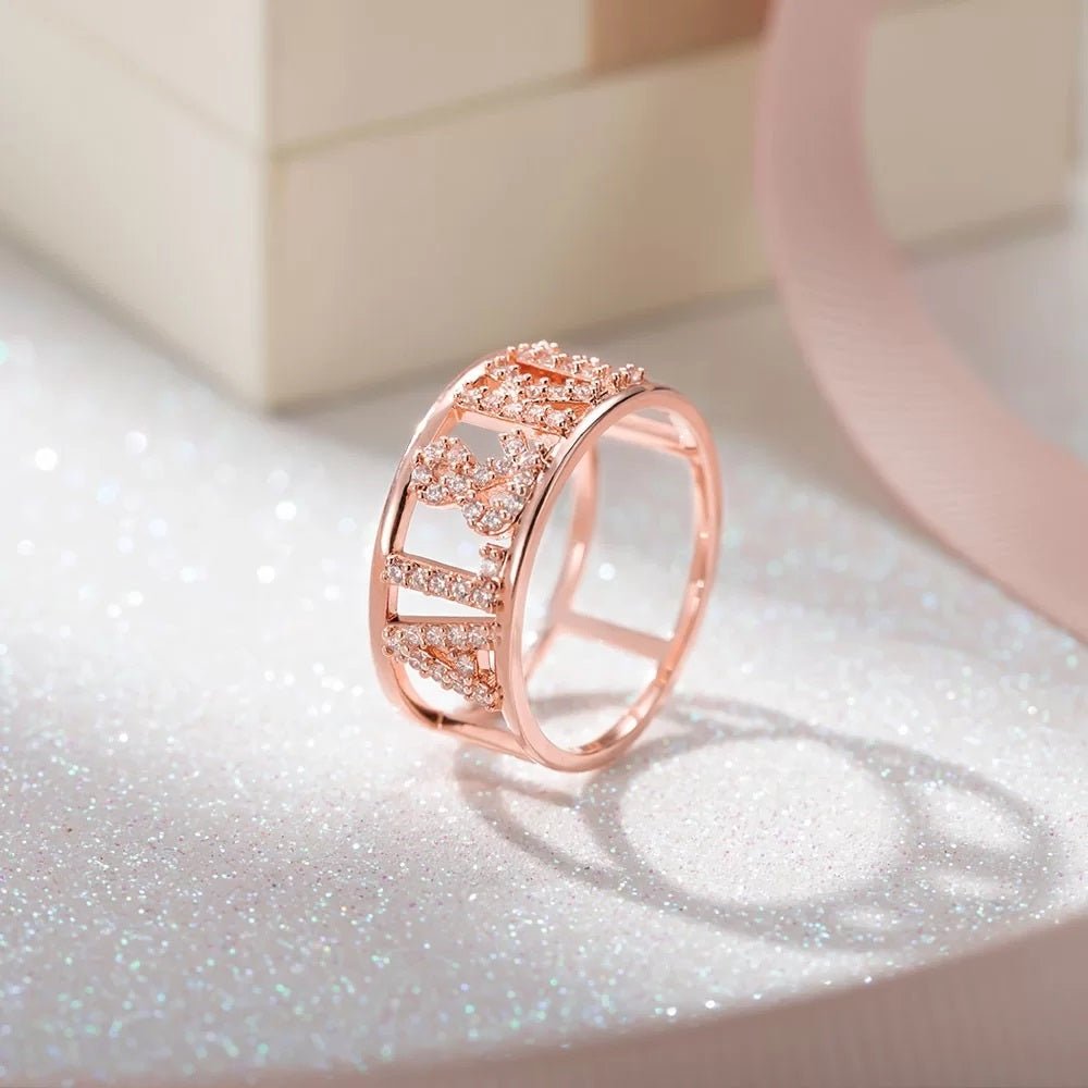 Diamond Pave Name Ring - United Bracelets