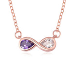 Double Birthstone Infinity Necklace - United Bracelets