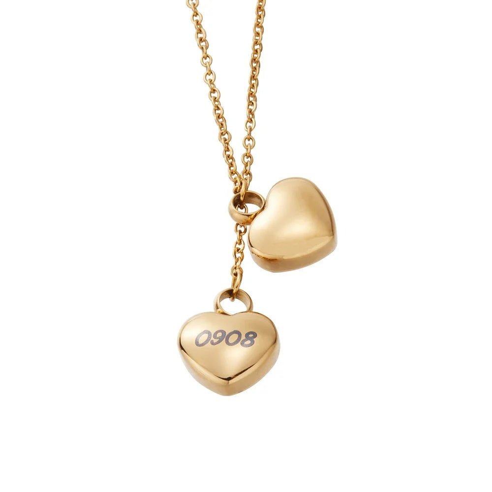 Double Heart Urn Necklace - United Bracelets