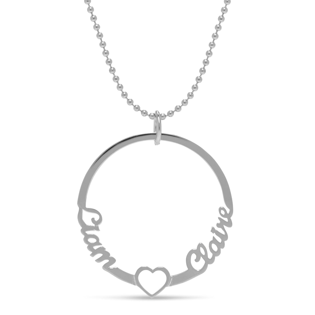 Double Name Circle Necklace - United Bracelets