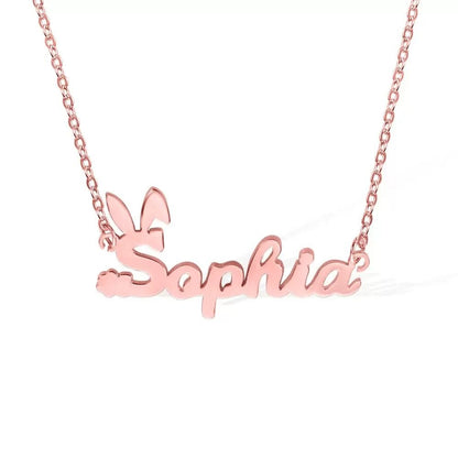 Easter Bunny Name Necklace - United Bracelets