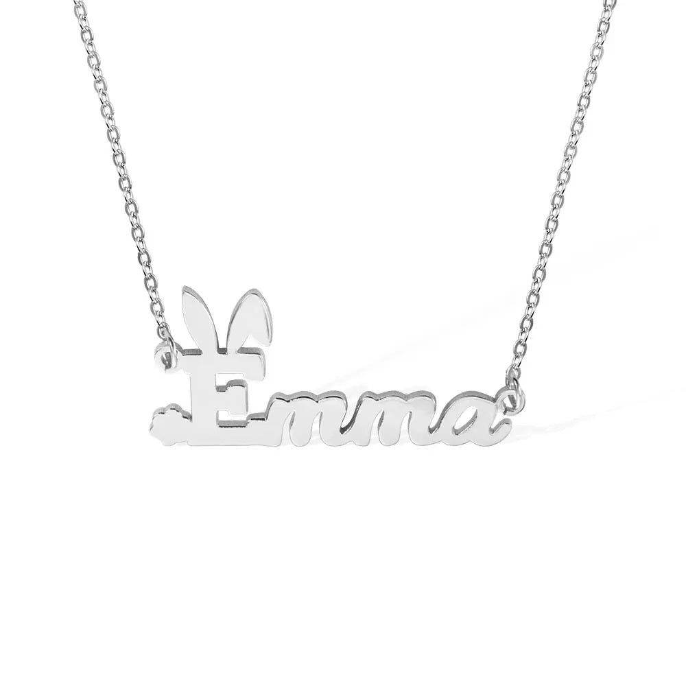 Easter Bunny Name Necklace - United Bracelets