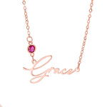 Elegant Birthstone Name Necklace - United Bracelets