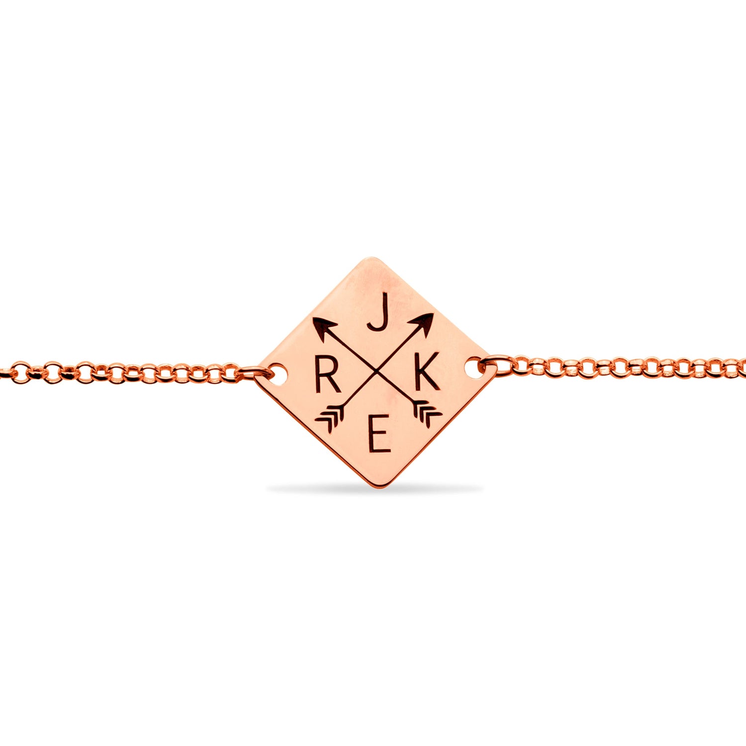 Engraved Crossed Paths Bracelet - United Bracelets