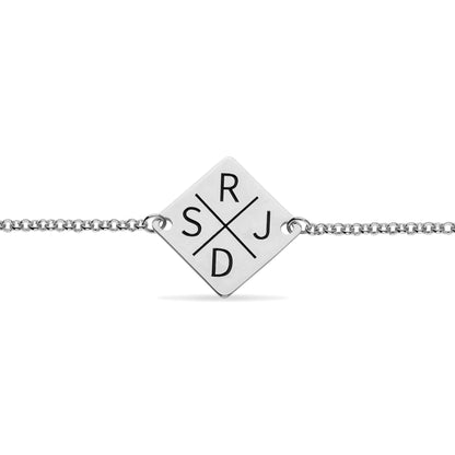 Engraved Crossed Paths Bracelet - United Bracelets