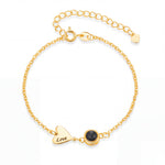 Engraved Heart Projection Bracelet - United Bracelets