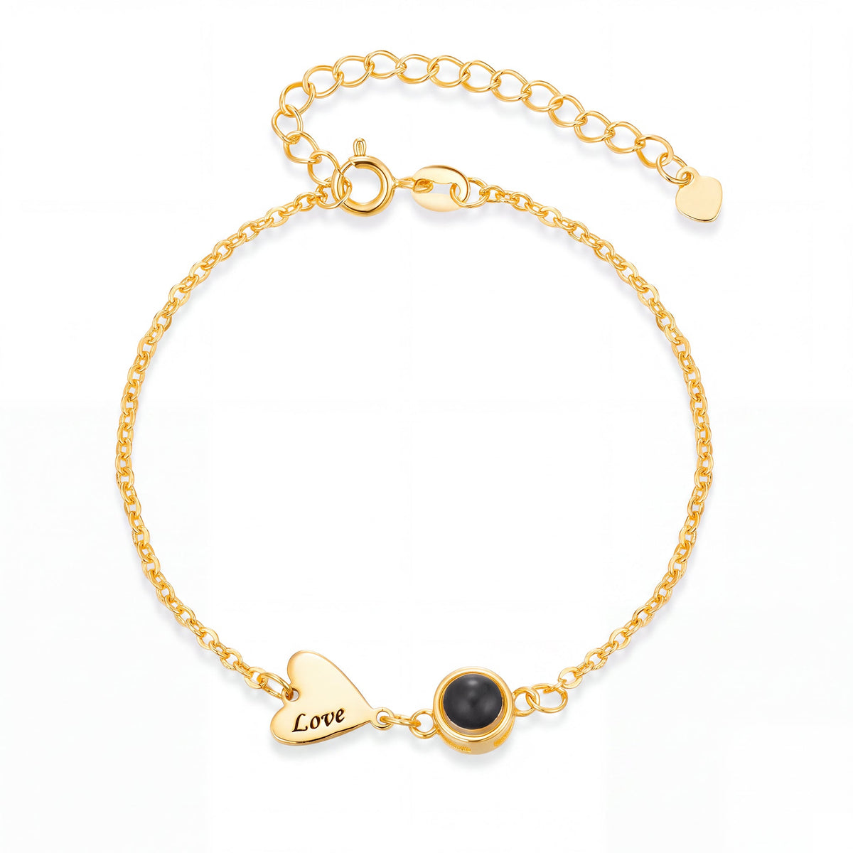 Engraved Heart Projection Bracelet - United Bracelets
