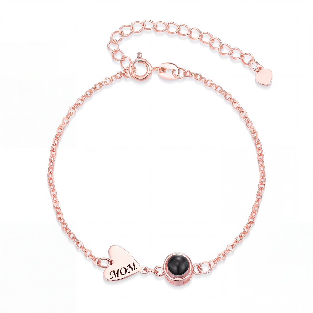 Engraved Heart Projection Bracelet - United Bracelets