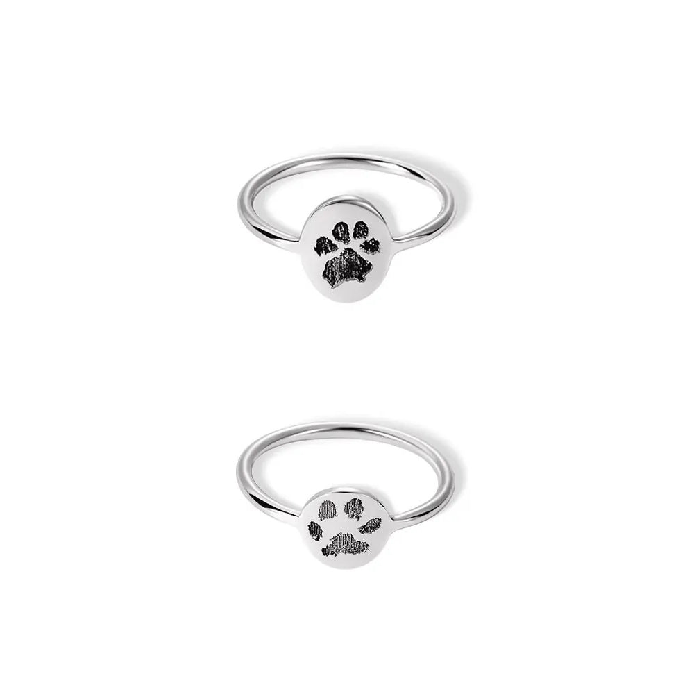 Engraved Paw Print Ring - United Bracelets