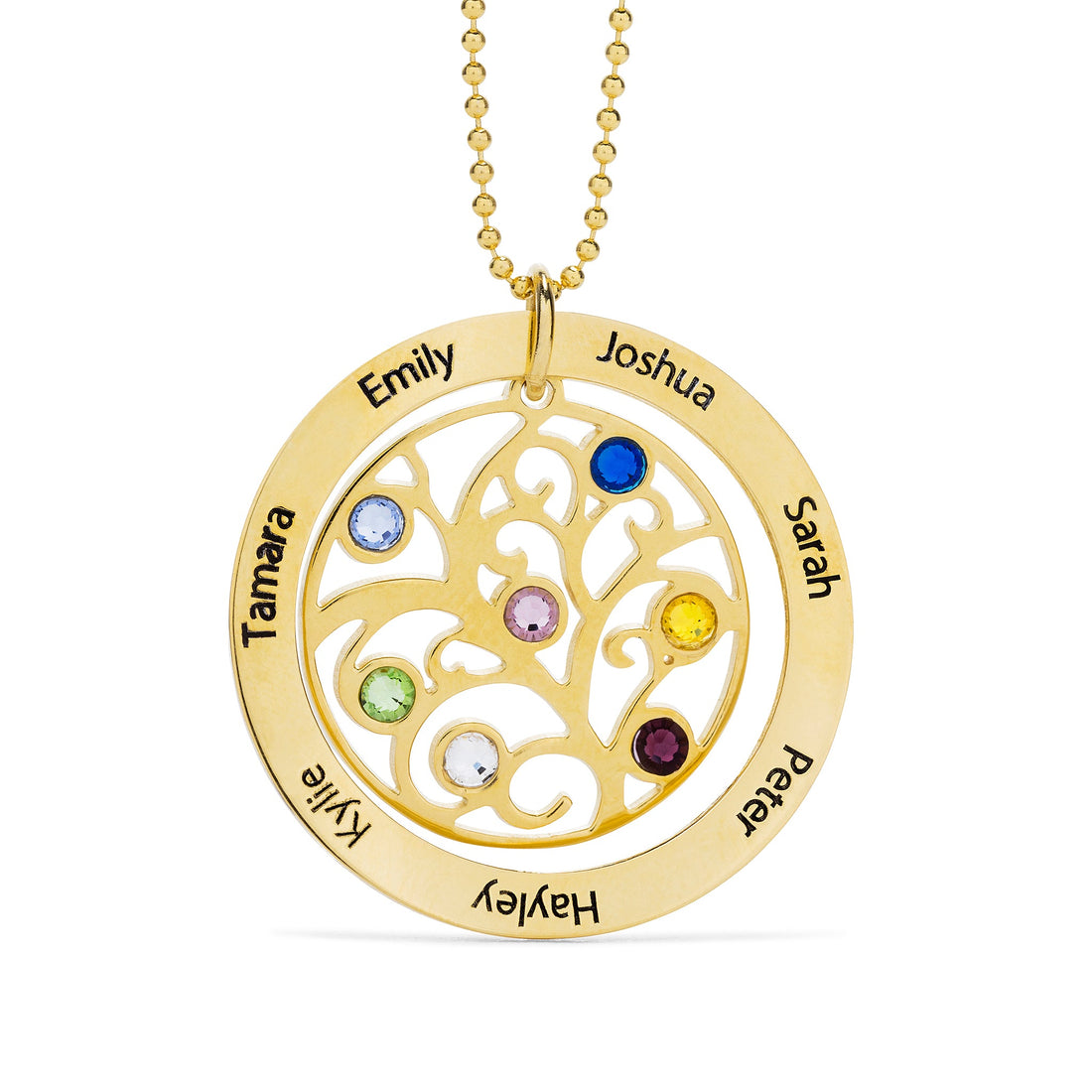 Family Tree Birthstone Necklace - United Bracelets