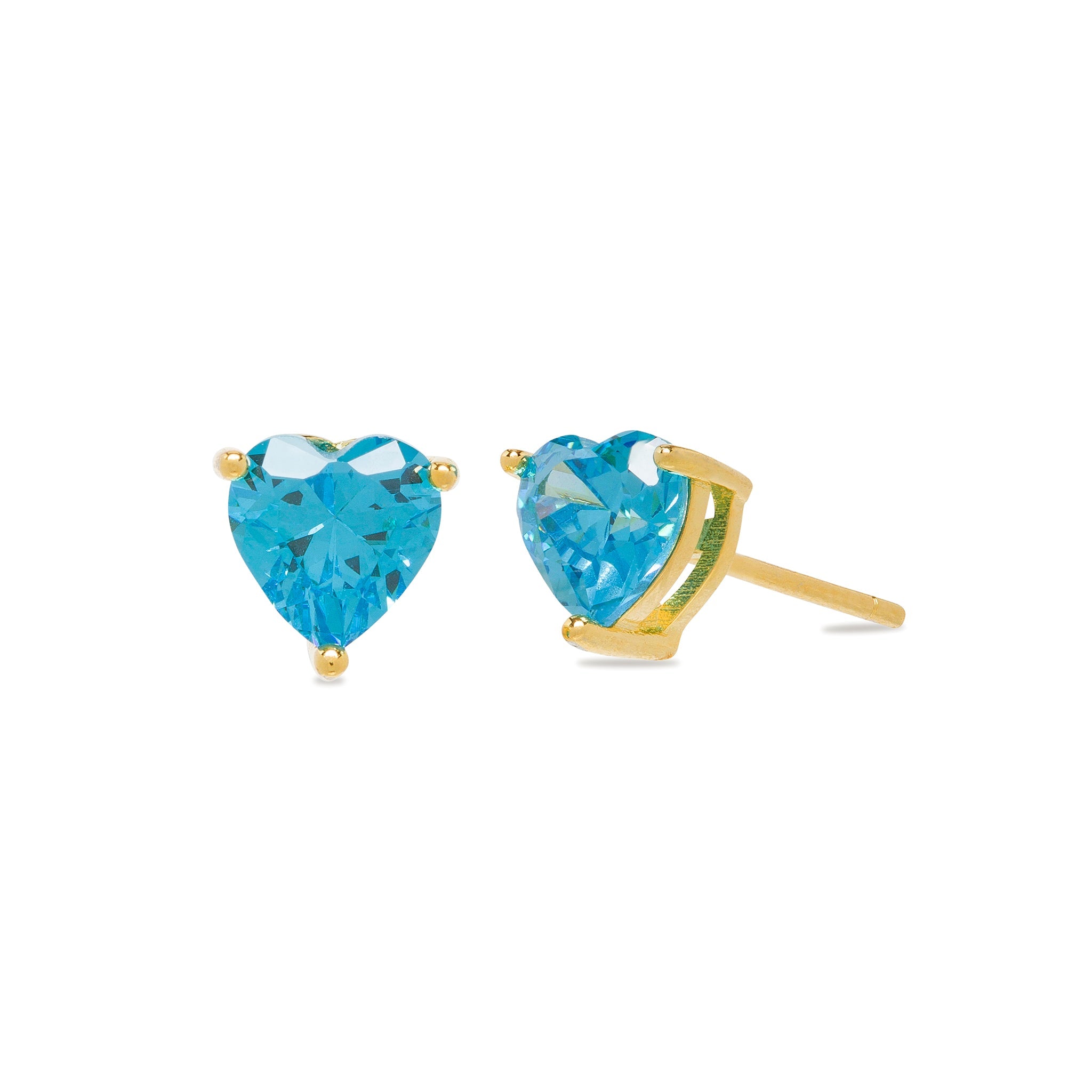 Heart Birthstone Stud Earrings - United Bracelets