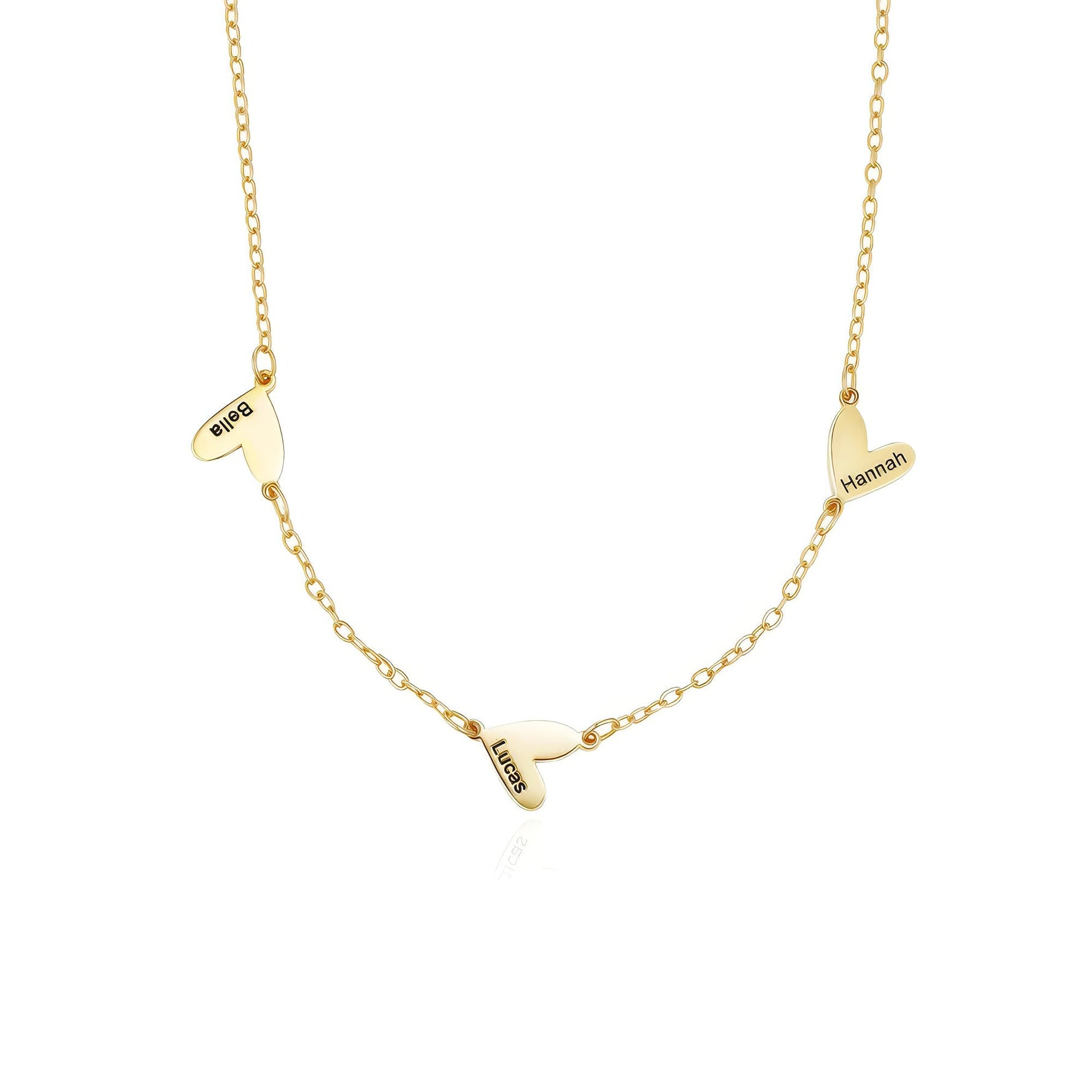 Heart Station Name Necklace - United Bracelets