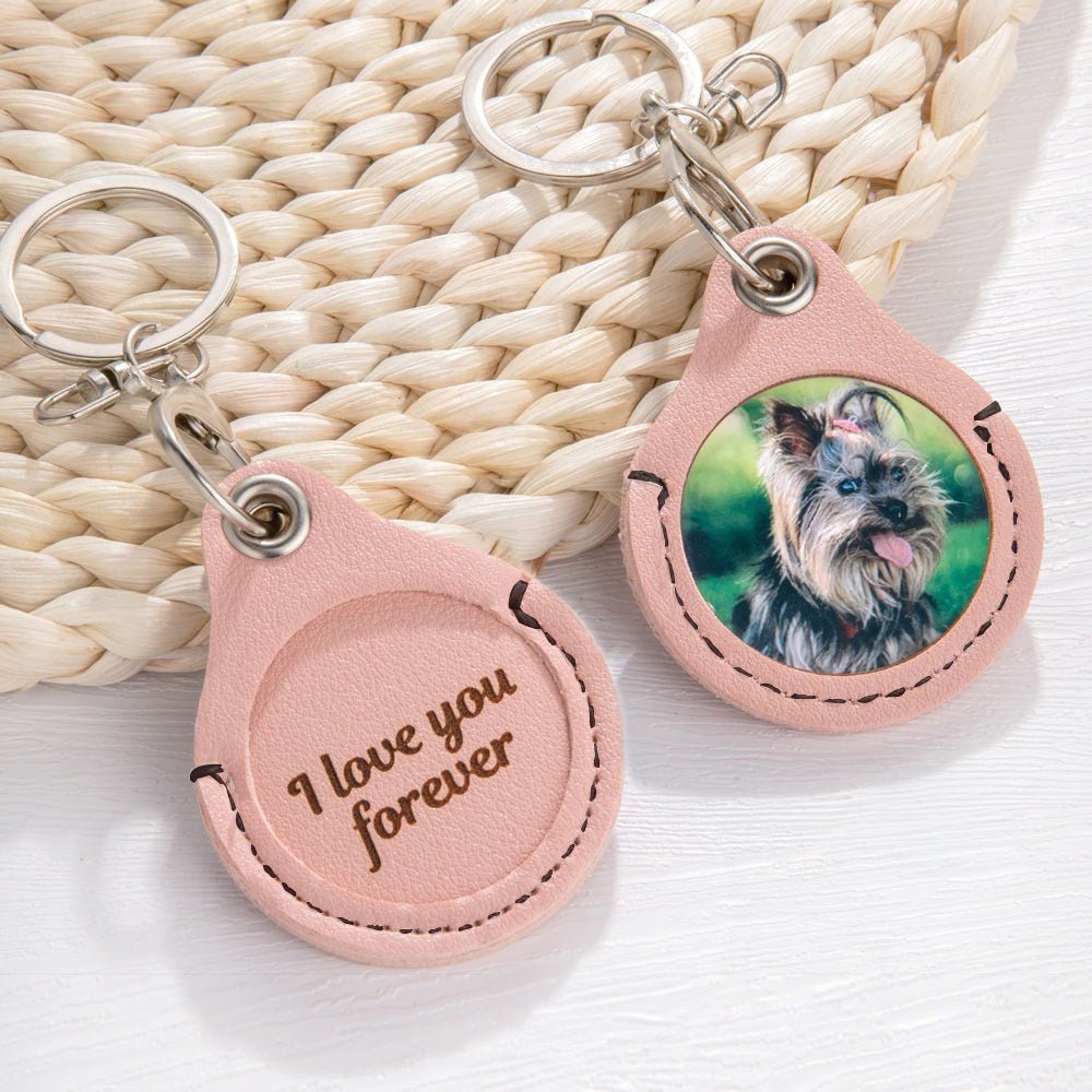 Leather Pet Photo Keychain - United Bracelets