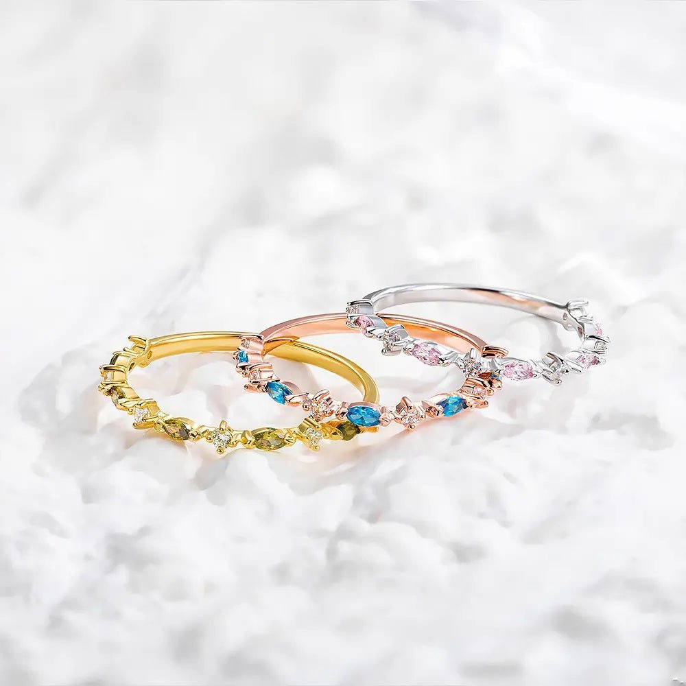 Marquise Shaped Birthstone Ring - United Bracelets