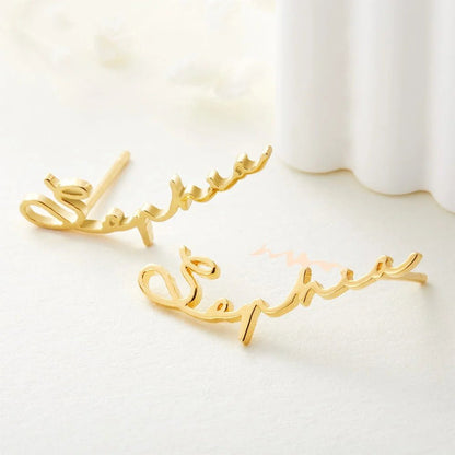 Minimalist Name Earrings - United Bracelets