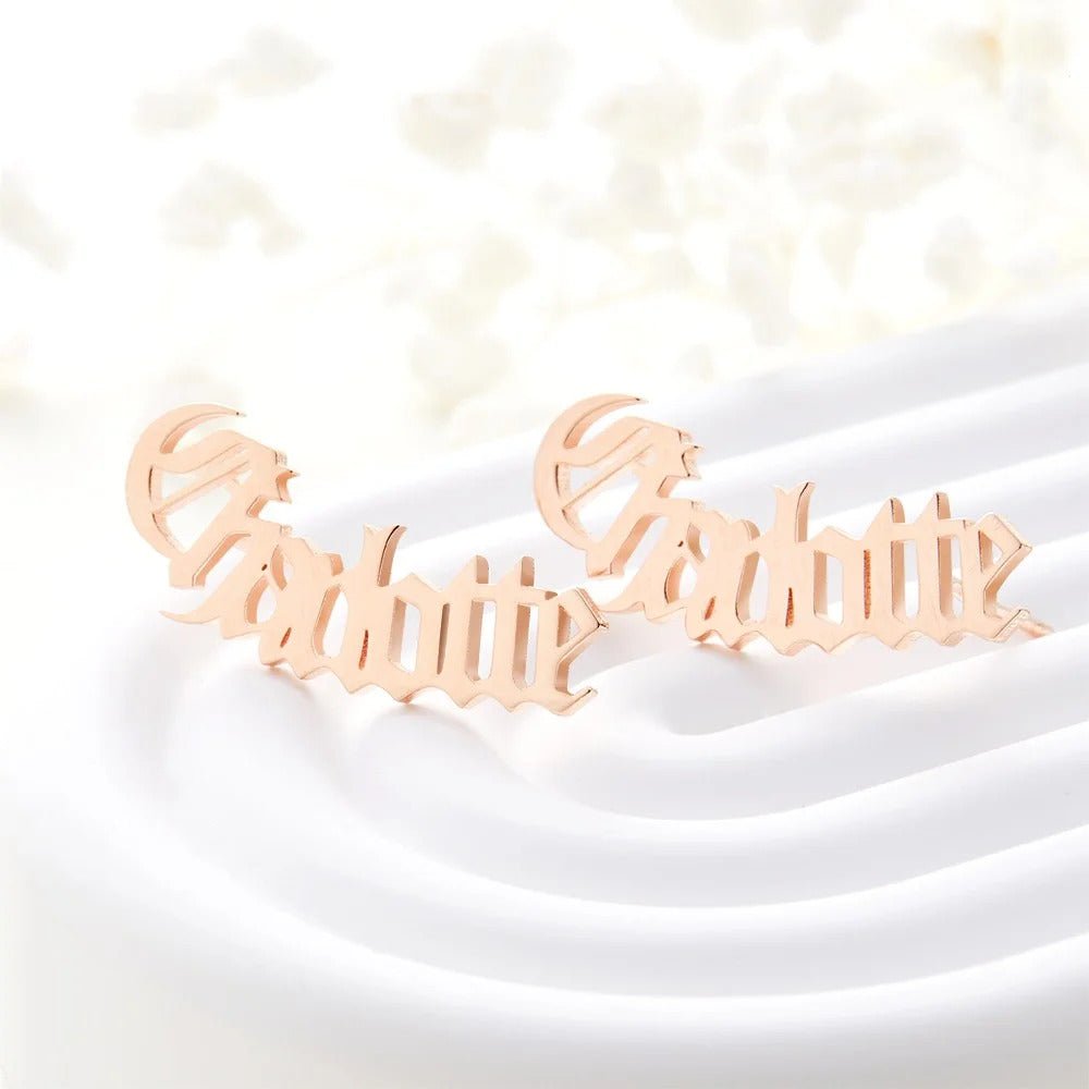 Minimalist Name Earrings - United Bracelets