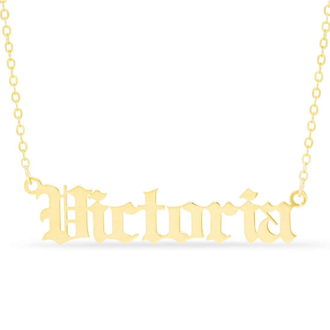 Old English Style Name Necklace - United Bracelets