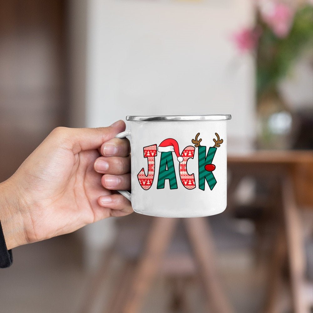 Personalised Christmas Enamel Mug - United Bracelets