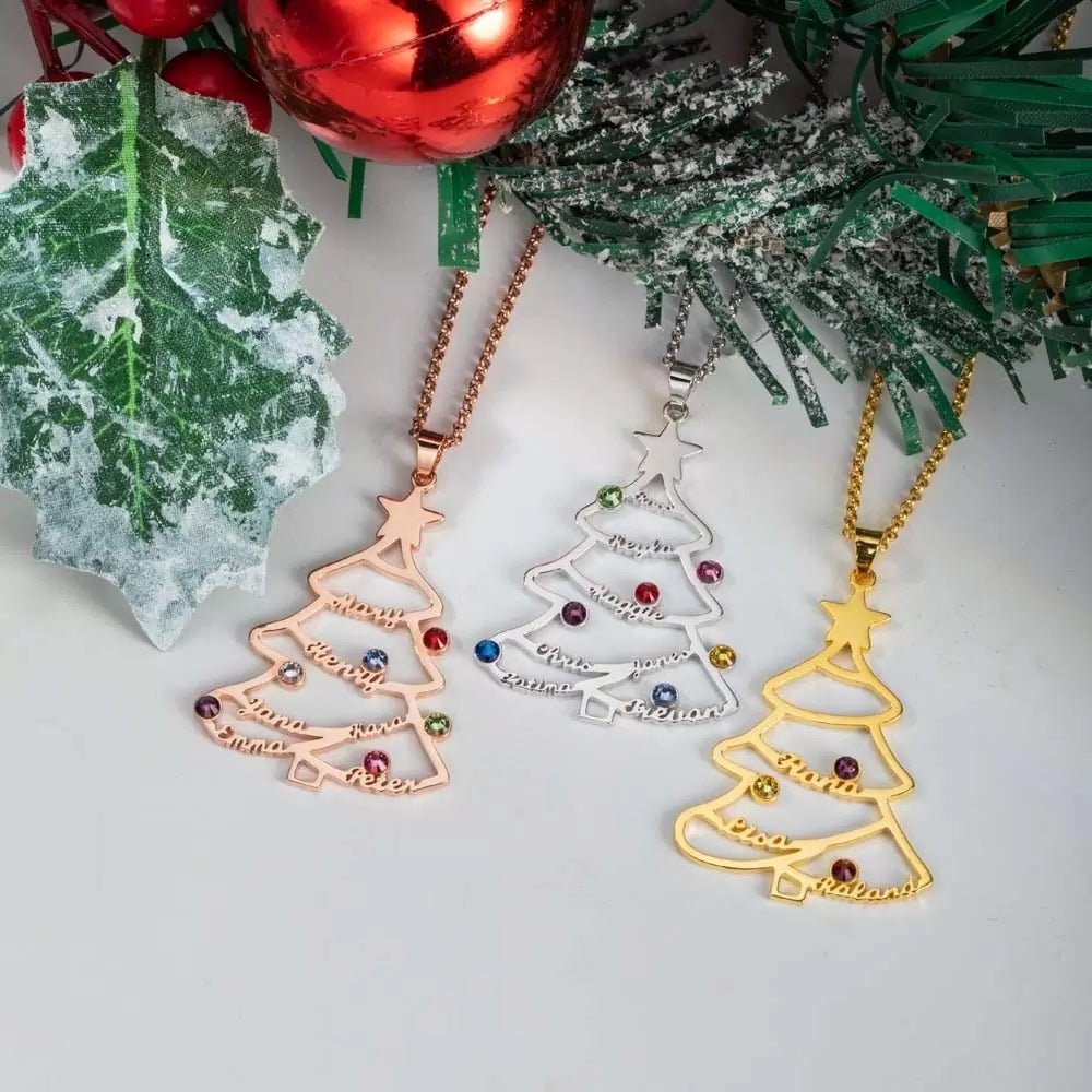 Personalised Christmas Tree Necklace - United Bracelets