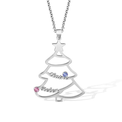 Personalised Christmas Tree Necklace - United Bracelets