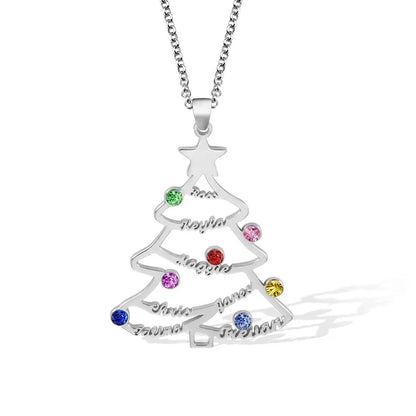 Personalised Christmas Tree Necklace - United Bracelets