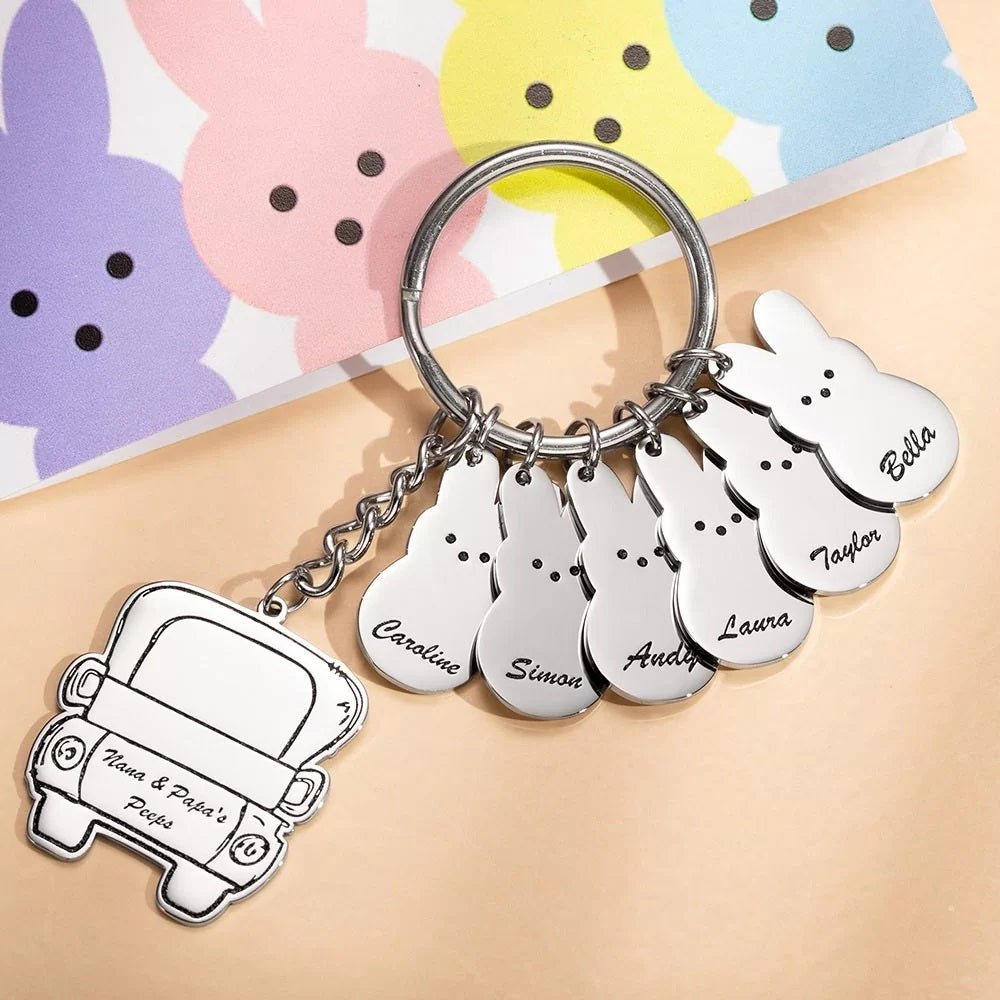 Personalised Easter Bunny Keychain - United Bracelets