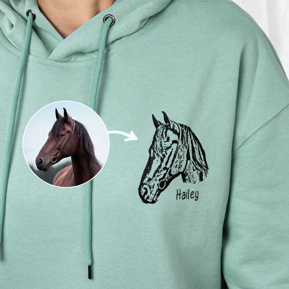 Personalised Horse Portrait Hoodie - United Bracelets