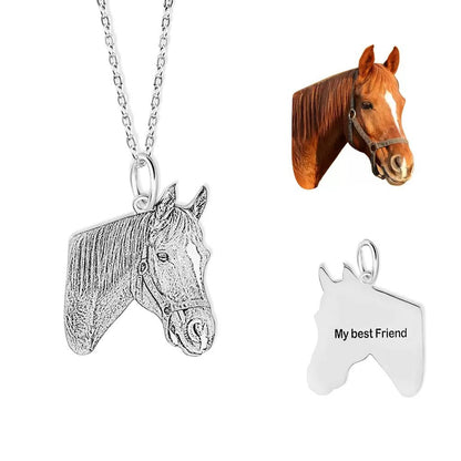 Personalised Horse Portrait Necklace - United Bracelets