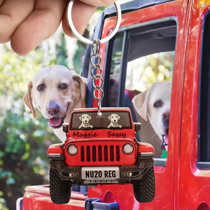 Personalised Jeep Dog Keychain - United Bracelets