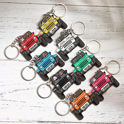 Personalised Jeep Dog Keychain - United Bracelets