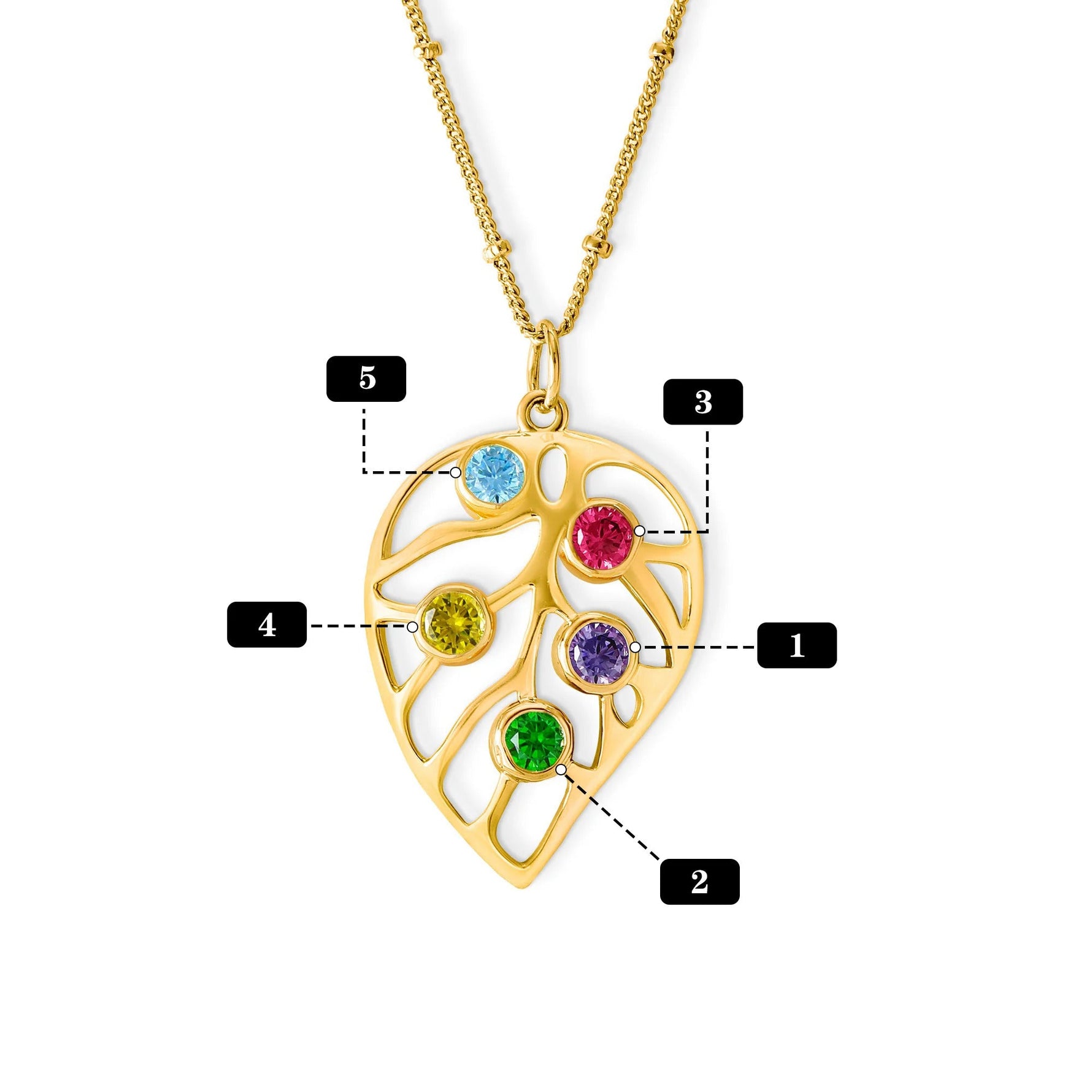Personalised Leaf Necklace - United Bracelets